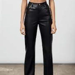 ZW FAUX LEATHER ‘90S WIDE LEG PANTS (Size 25- US 0)